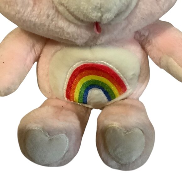 Care Bears Kenner Vintage 1983 Cheer Rainbow Bear Plush Toy 13" Pink Stuffed Ani - Picture 3 of 7